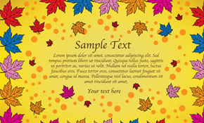 Autumn colorful card design